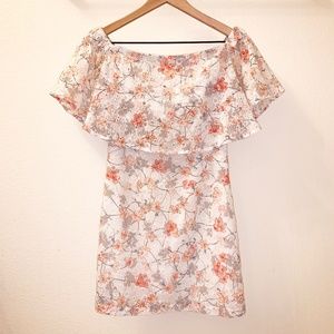 Guess by Marciano Off Shoulder Floral Woven Dress